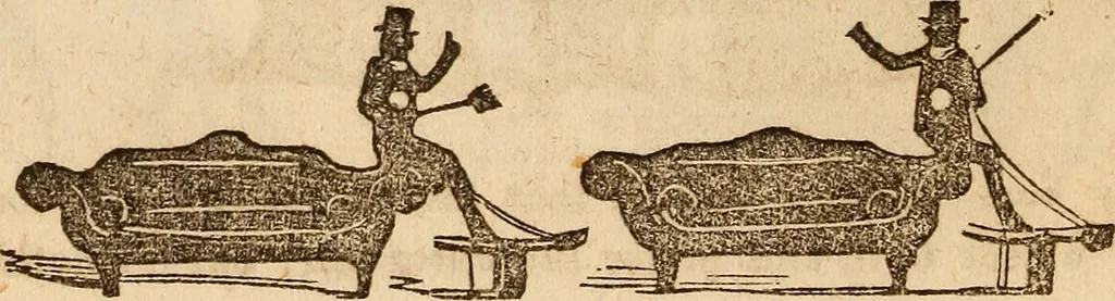 An illustration from The model book of dreams, fortune teller, and epitome of parlor entertainments, 1864, leaf 165