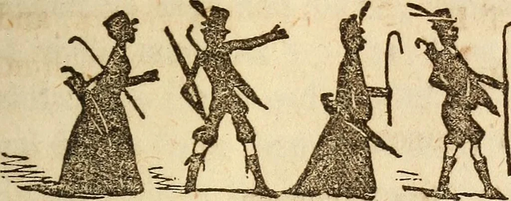 An illustration from The model book of dreams, fortune teller, and epitome of parlor entertainments, 1864, leaf 168