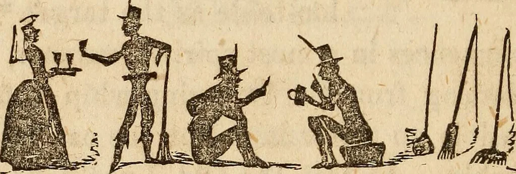 An illustration from The model book of dreams, fortune teller, and epitome of parlor entertainments, 1864, leaf 169