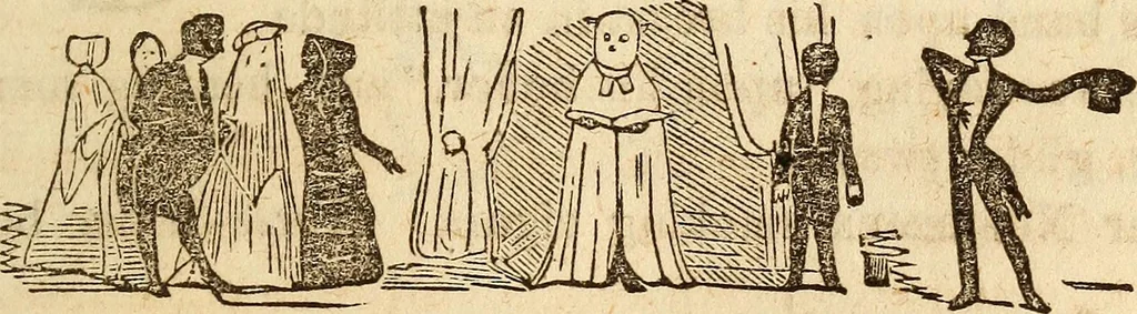 An illustration from The model book of dreams, fortune teller, and epitome of parlor entertainments, 1864, leaf 172