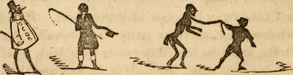 An illustration from The model book of dreams, fortune teller, and epitome of parlor entertainments, 1864, leaf 173