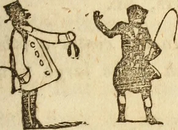 An illustration from The model book of dreams, fortune teller, and epitome of parlor entertainments, 1864, leaf 174