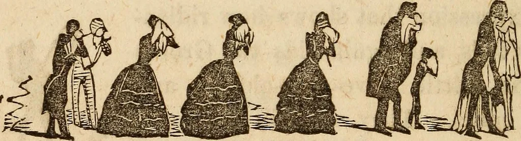 An illustration from The model book of dreams, fortune teller, and epitome of parlor entertainments, 1864, leaf 175