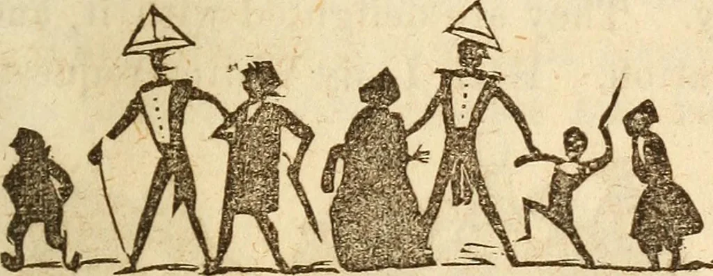 An illustration from The model book of dreams, fortune teller, and epitome of parlor entertainments, 1864, leaf 180