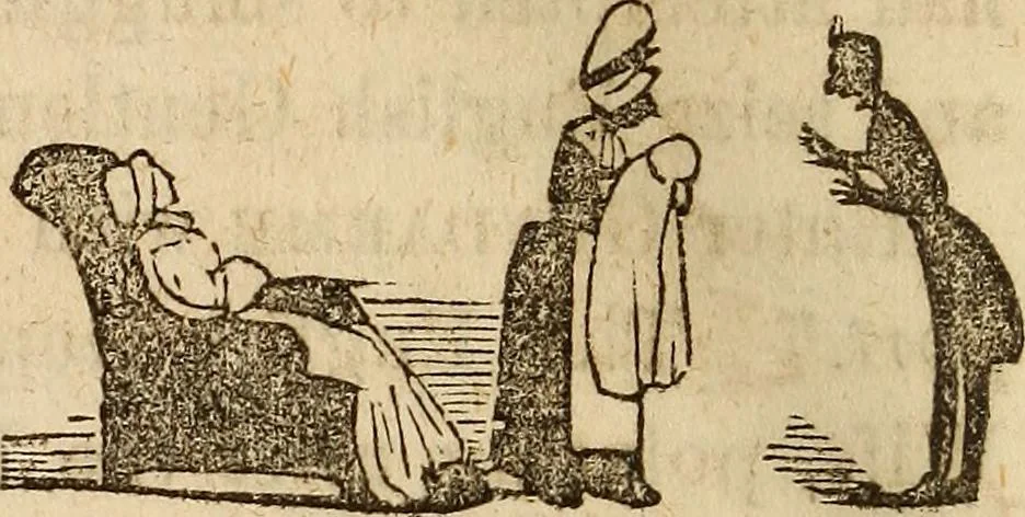 An illustration from The model book of dreams, fortune teller, and epitome of parlor entertainments, 1864, leaf 181