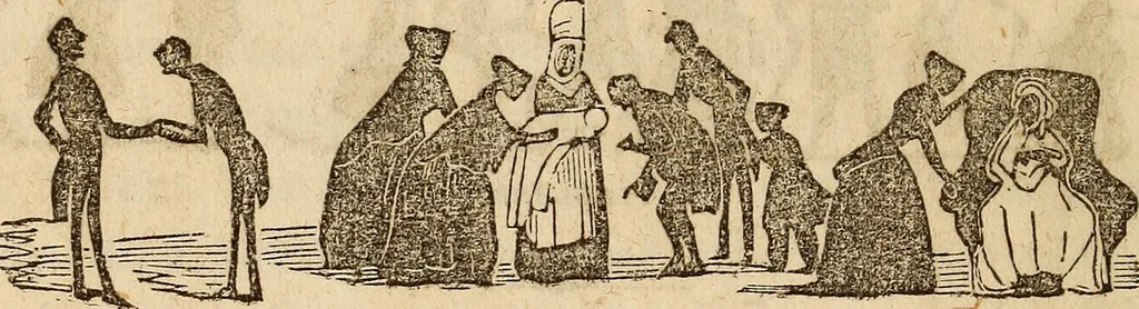 An illustration from The model book of dreams, fortune teller, and epitome of parlor entertainments, 1864, leaf 181