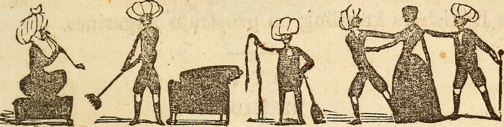 An illustration from The model book of dreams, fortune teller, and epitome of parlor entertainments, 1864, leaf 182