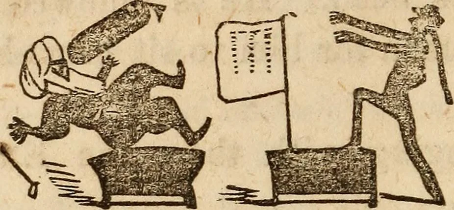 An illustration from The model book of dreams, fortune teller, and epitome of parlor entertainments, 1864, leaf 183