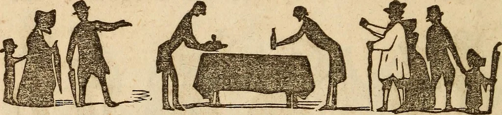 An illustration from The model book of dreams, fortune teller, and epitome of parlor entertainments, 1864, leaf 183