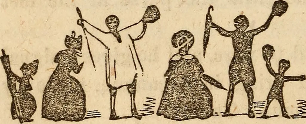 An illustration from The model book of dreams, fortune teller, and epitome of parlor entertainments, 1864, leaf 183