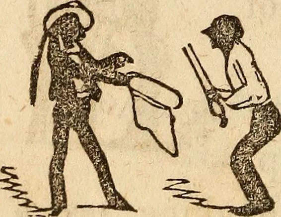 An illustration from The model book of dreams, fortune teller, and epitome of parlor entertainments, 1864, leaf 187