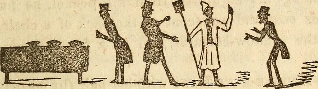 An illustration from The model book of dreams, fortune teller, and epitome of parlor entertainments, 1864, leaf 190