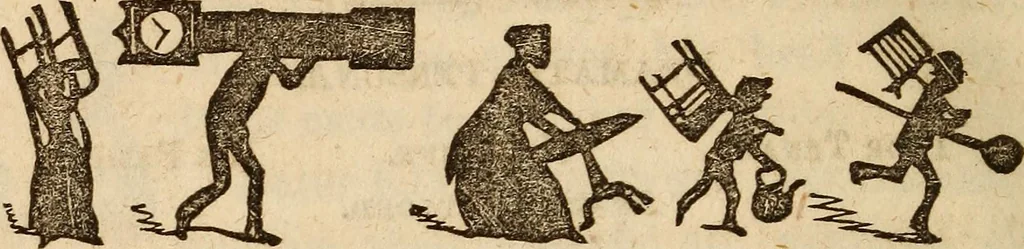 An illustration from The model book of dreams, fortune teller, and epitome of parlor entertainments, 1864, leaf 195