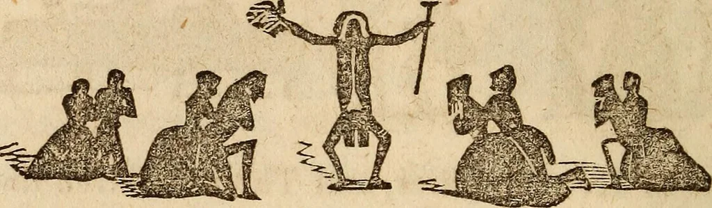 An illustration from The model book of dreams, fortune teller, and epitome of parlor entertainments, 1864, leaf 199