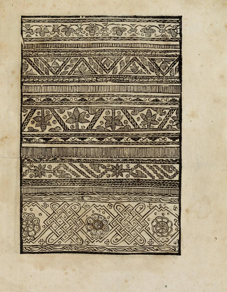 An illustration from Modelbüch neuw aller art Nehens uñ Stickens : jetzund wider mit vil Mödlen vnd Stahlen : allen Steinmetzen, Seidenstickern, vnnd Neterin sehr nützlich vnnd lustig zügericht, 1562, leaf 29