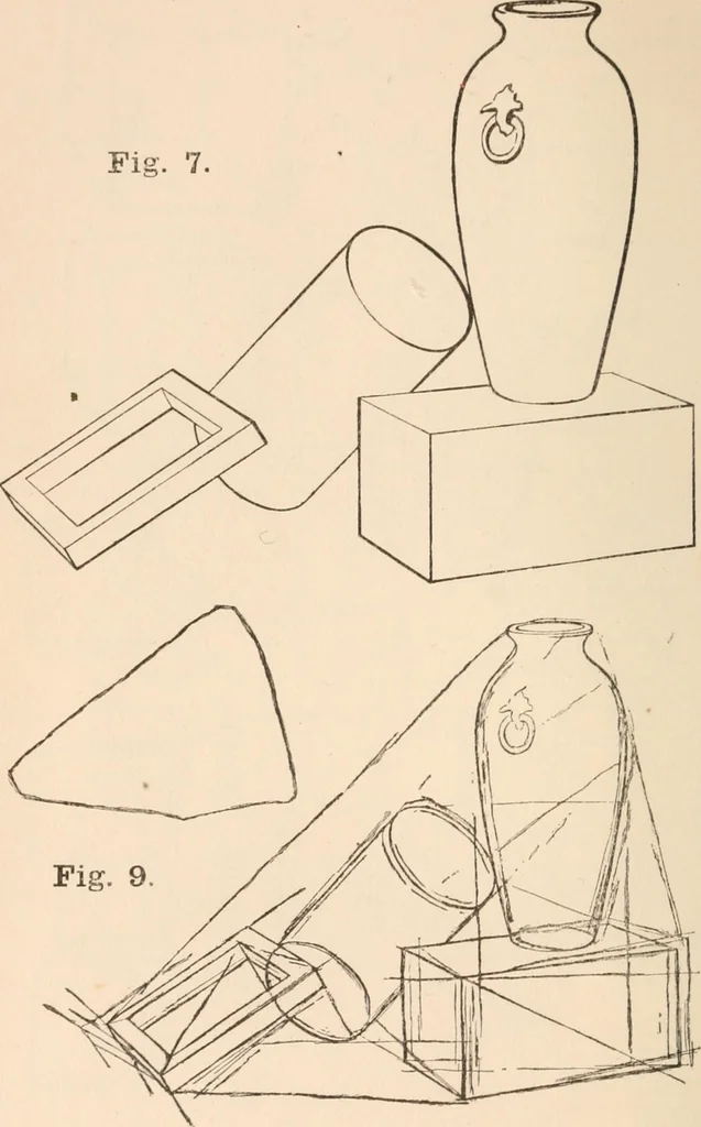 An illustration from Model drawing, prepared for the use of the students of the Massachusetts Normal Art School, Boston, Mass., 1890, leaf 91
