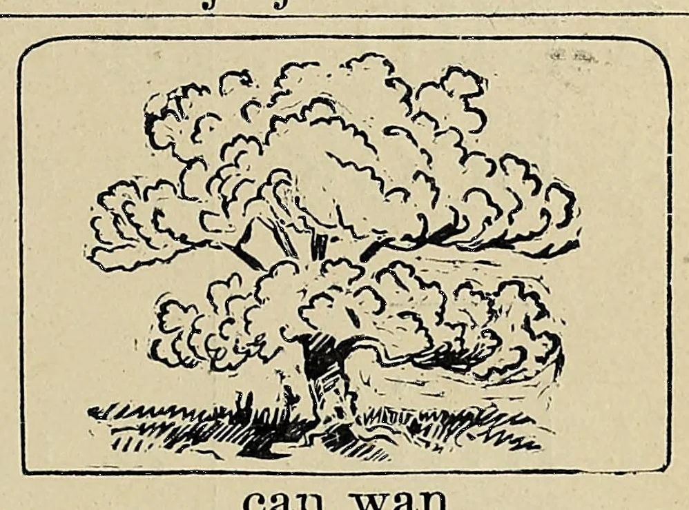 An illustration from Model first reader. Wayawa tokaheya. Prepared in English-Dakota, 1873, leaf 29