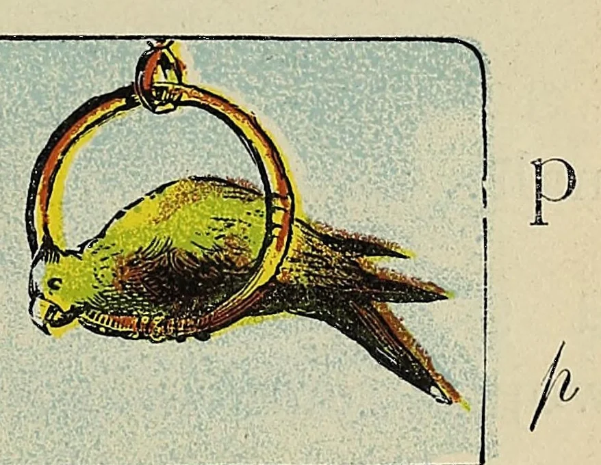 An illustration from Model first reader. Wayawa tokaheya. Prepared in English-Dakota, 1873, leaf 49