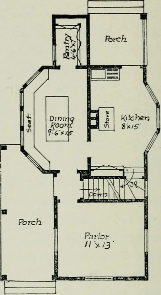 An illustration from Model houses for little money, 1904, leaf 101