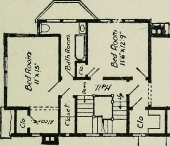 An illustration from Model houses for little money, 1904, leaf 16