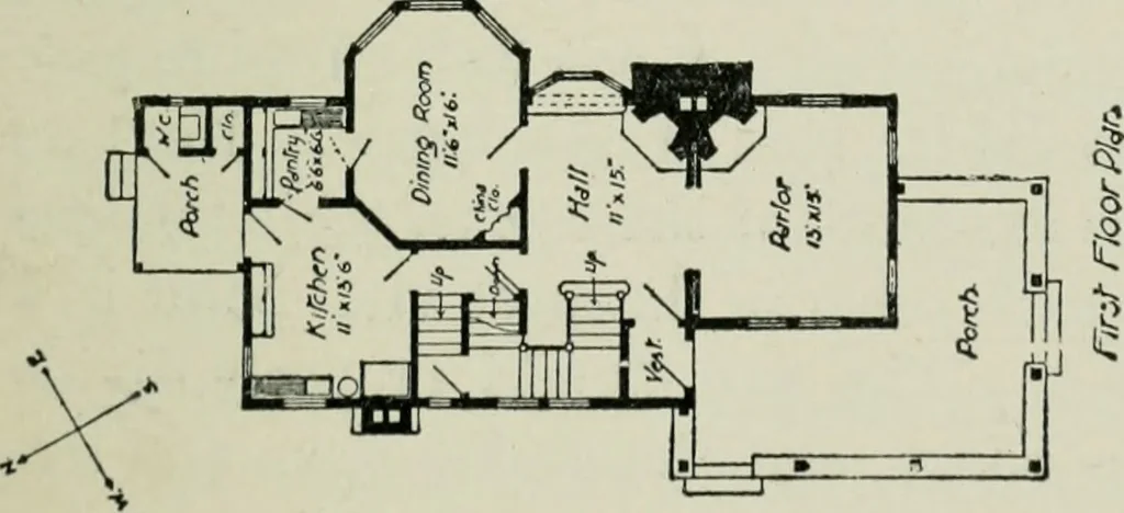 An illustration from Model houses for little money, 1904, leaf 16