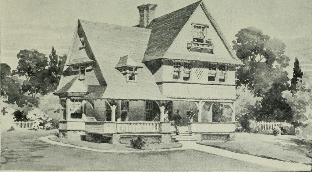 An illustration from Model houses for little money, 1904, leaf 28