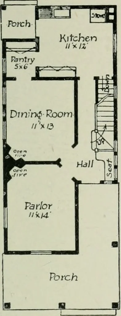 An illustration from Model houses for little money, 1904, leaf 74