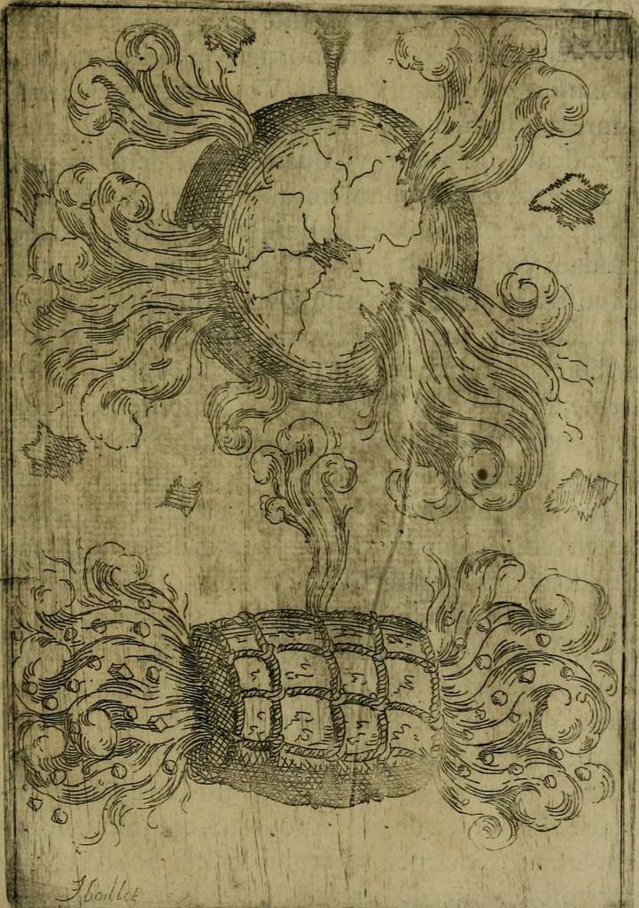 An illustration from Modelles, artifices de fev, et divers instrvmes de gverre : avec les moyes de s'en prevaloir : pour assieger, battre, surprendre, et deffendre toutes places : vtiles et necessaires a touvs cevx qvi fond profession des armes, 1598, leaf 174
