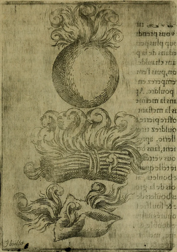 An illustration from Modelles, artifices de fev, et divers instrvmes de gverre : avec les moyes de s'en prevaloir : pour assieger, battre, surprendre, et deffendre toutes places : vtiles et necessaires a touvs cevx qvi fond profession des armes, 1598, leaf 192