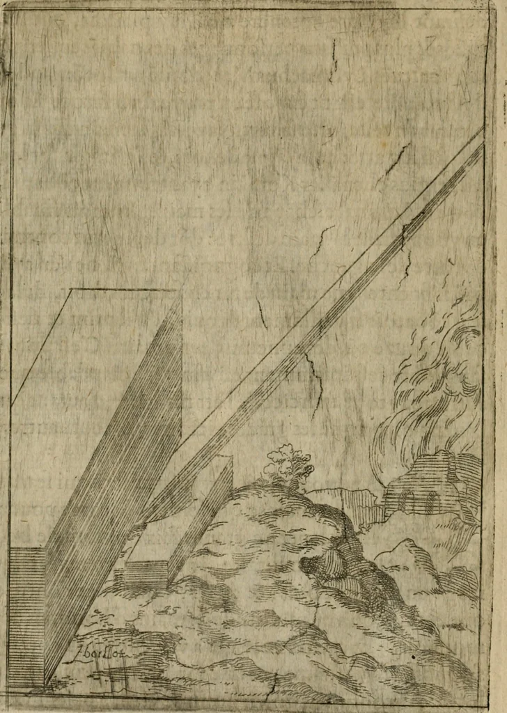 An illustration from Modelles, artifices de fev, et divers instrvmes de gverre : avec les moyes de s'en prevaloir : pour assieger, battre, surprendre, et deffendre toutes places : vtiles et necessaires a touvs cevx qvi fond profession des armes, 1598, leaf 23