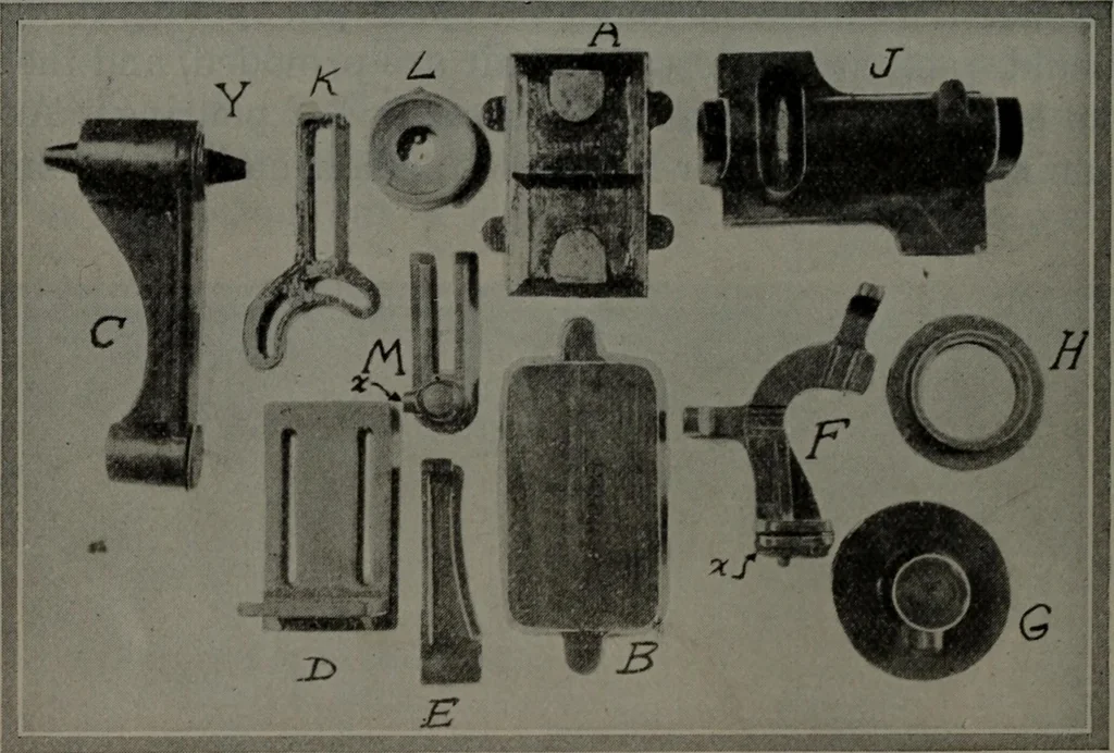 An illustration from Model making; including workshop practice, design and construction of models, a practical treatise for the amateur and professional mechanic .., 1919, leaf 109