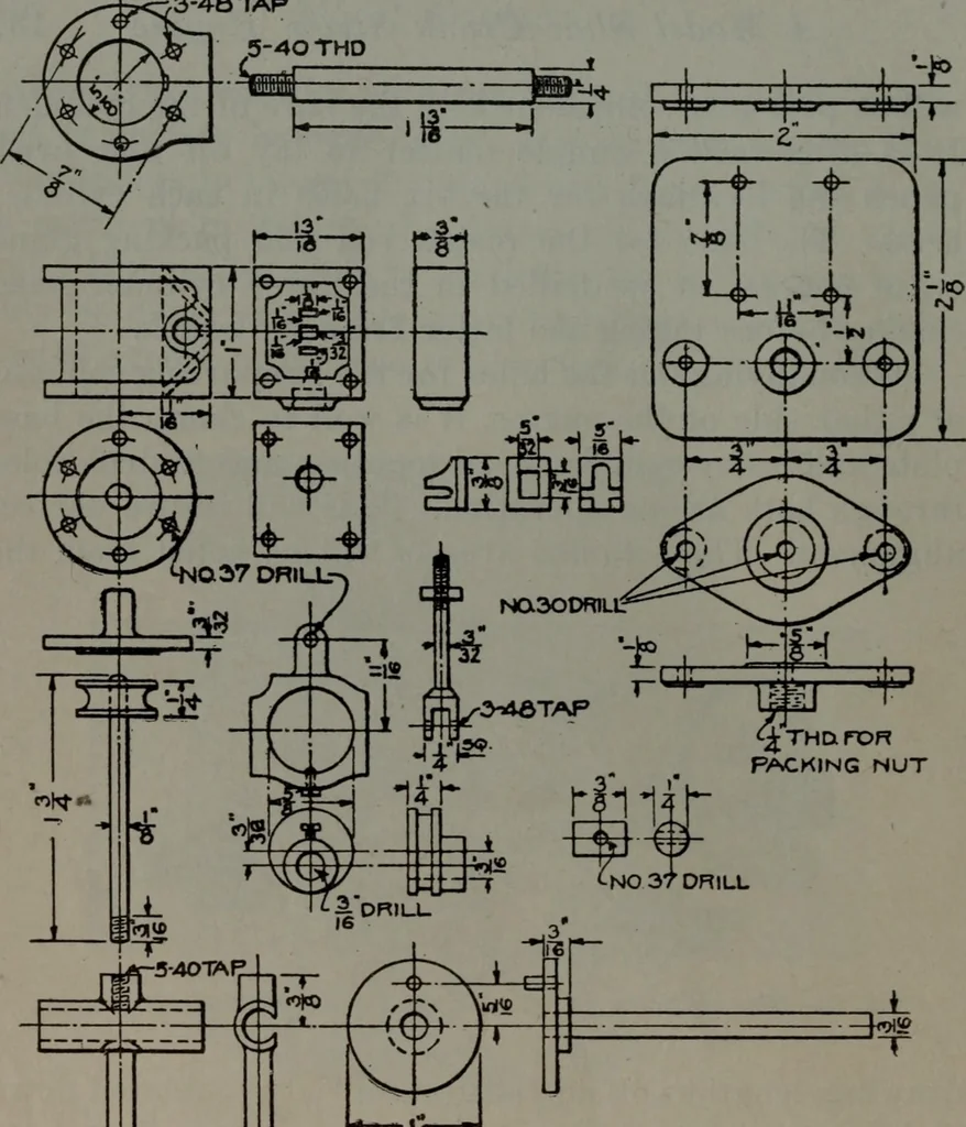 An illustration from Model making; including workshop practice, design and construction of models, a practical treatise for the amateur and professional mechanic .., 1919, leaf 141