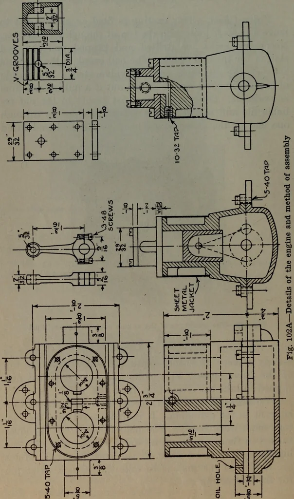 An illustration from Model making; including workshop practice, design and construction of models, a practical treatise for the amateur and professional mechanic .., 1919, leaf 147