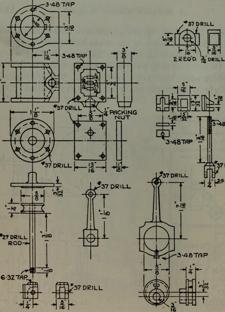 An illustration from Model making; including workshop practice, design and construction of models, a practical treatise for the amateur and professional mechanic .., 1919, leaf 153