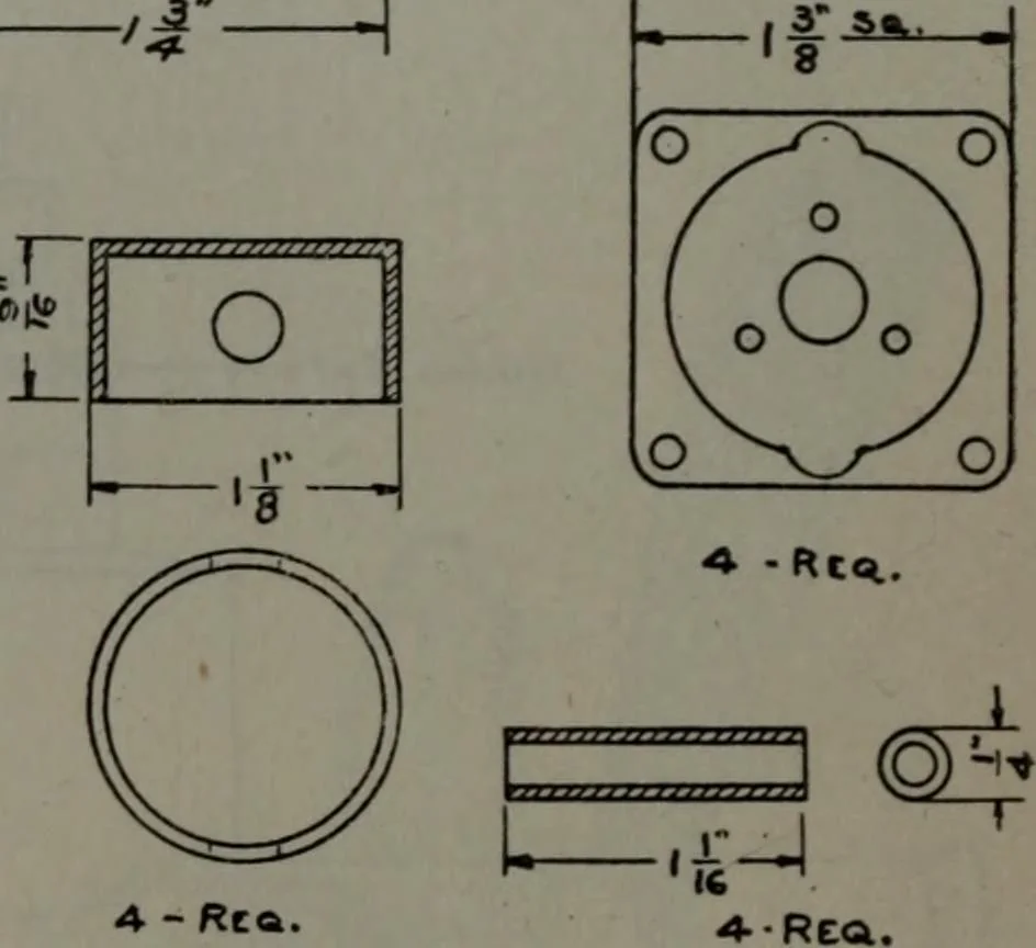 An illustration from Model making; including workshop practice, design and construction of models, a practical treatise for the amateur and professional mechanic .., 1919, leaf 185
