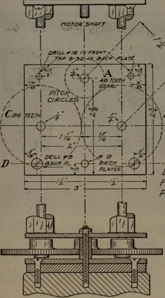 An illustration from Model making; including workshop practice, design and construction of models, a practical treatise for the amateur and professional mechanic .., 1919, leaf 292