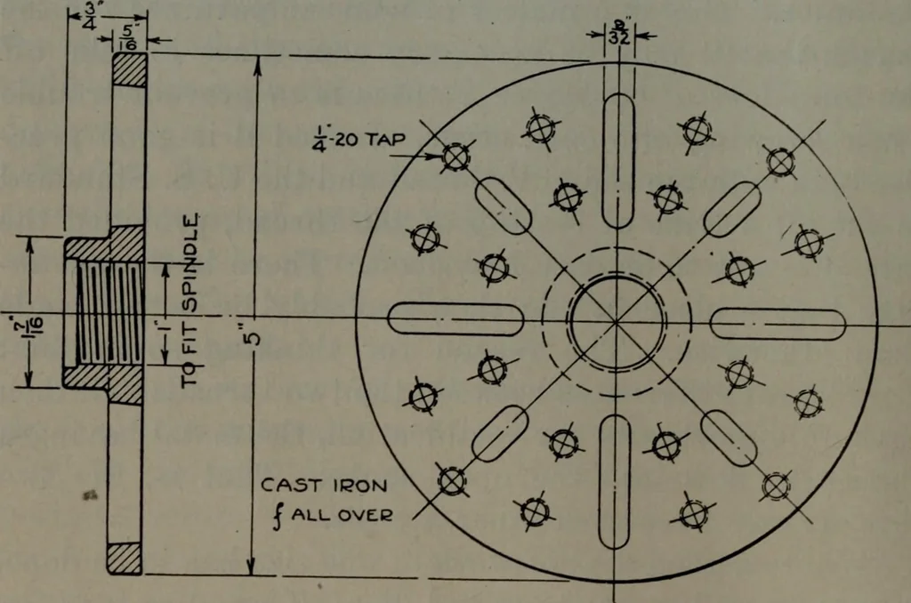 An illustration from Model making; including workshop practice, design and construction of models, a practical treatise for the amateur and professional mechanic .., 1919, leaf 57