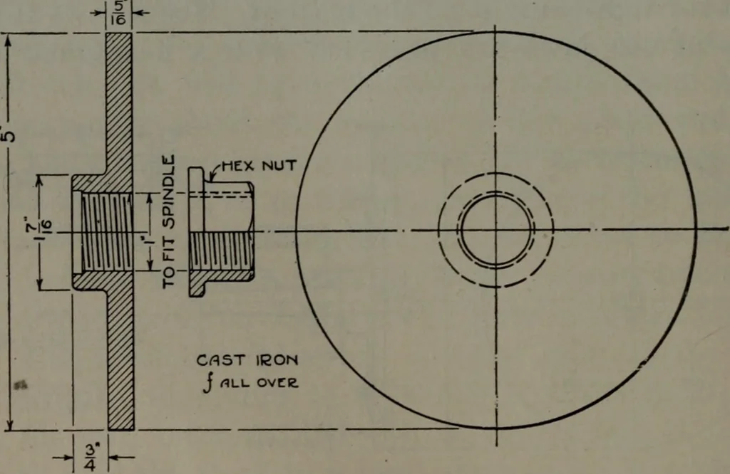 An illustration from Model making; including workshop practice, design and construction of models, a practical treatise for the amateur and professional mechanic .., 1919, leaf 61