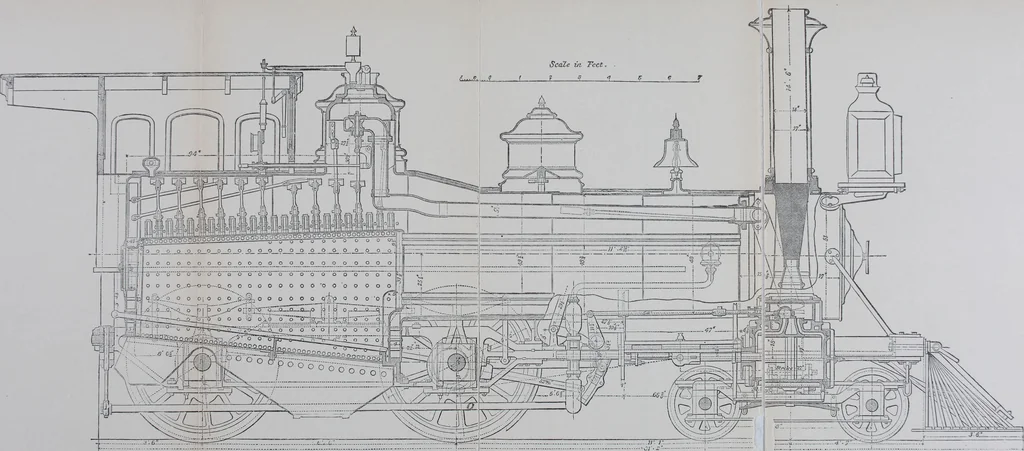 An illustration from Modern American locomotive engines; their design, construction and management. A practical work for practical men, 1883, leaf 116