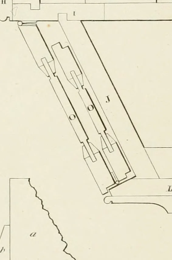An illustration from The modern architect : or, Every carpenter his own master ; embracing plans, elevations, specifications, framing, etc., for private houses, classic dwellings, churches, &c. to which is added a new system of stair-building, 1854, leaf 149