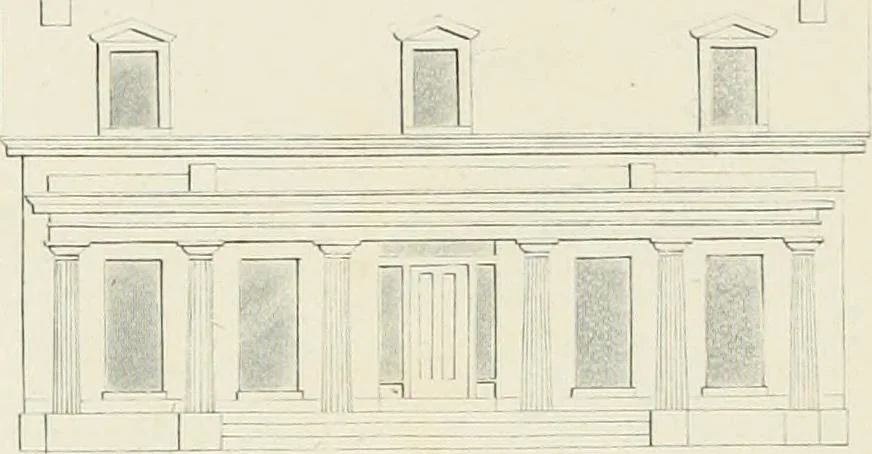 An illustration from The modern architect : or, Every carpenter his own master ; embracing plans, elevations, specifications, framing, etc., for private houses, classic dwellings, churches, &c. to which is added a new system of stair-building, 1854, leaf 165