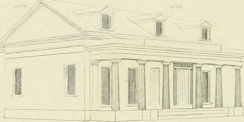 An illustration from The modern architect : or, Every carpenter his own master ; embracing plans, elevations, specifications, framing, etc., for private houses, classic dwellings, churches, &c. to which is added a new system of stair-building, 1854, leaf 168