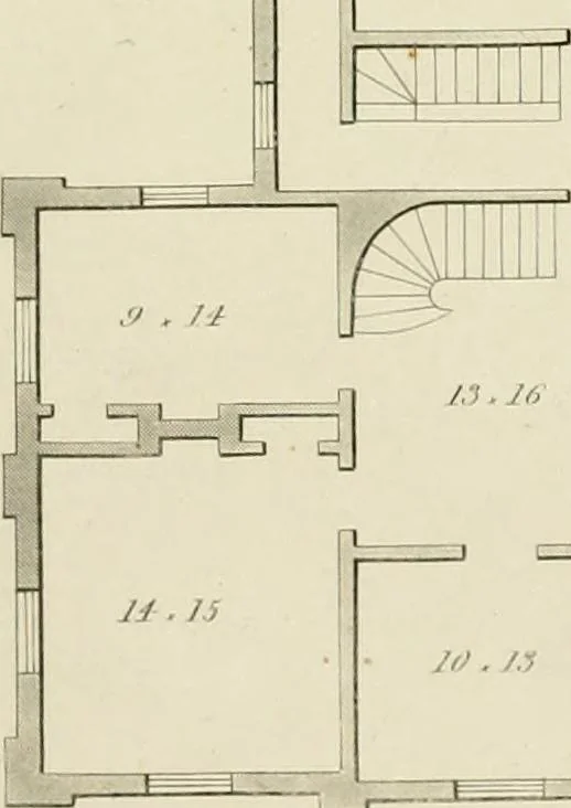 An illustration from The modern architect : or, Every carpenter his own master ; embracing plans, elevations, specifications, framing, etc., for private houses, classic dwellings, churches, &c. to which is added a new system of stair-building, 1854, leaf 198