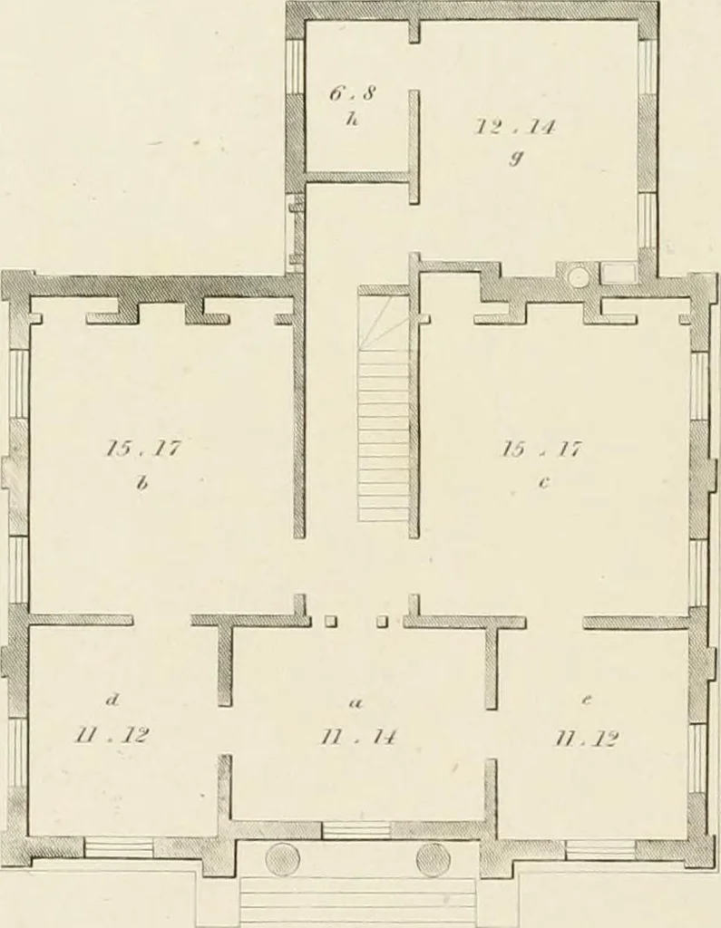 An illustration from The modern architect : or, Every carpenter his own master ; embracing plans, elevations, specifications, framing, etc., for private houses, classic dwellings, churches, &c. to which is added a new system of stair-building, 1854, leaf 207