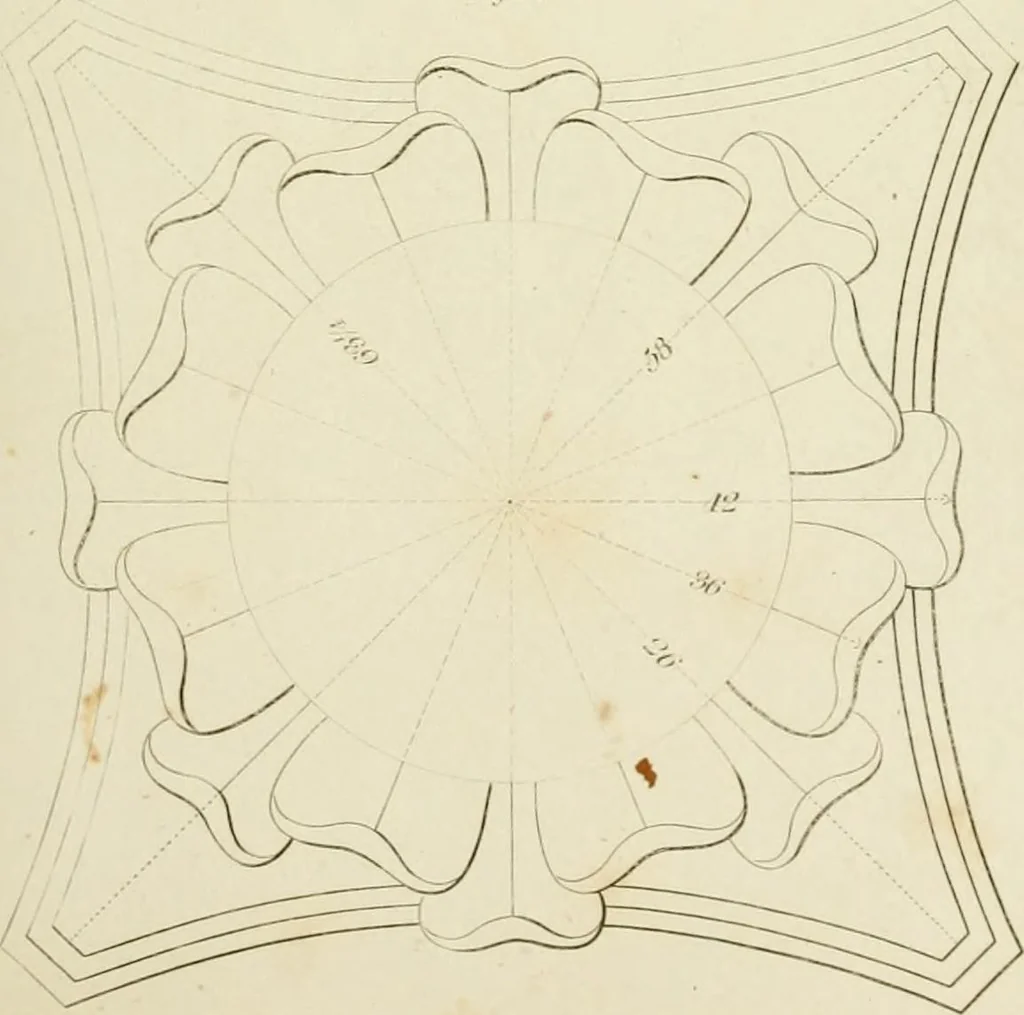 An illustration from The modern architect : or, Every carpenter his own master ; embracing plans, elevations, specifications, framing, etc., for private houses, classic dwellings, churches, &c. to which is added a new system of stair-building, 1854, leaf 222