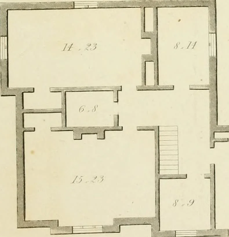 An illustration from The modern architect : or, Every carpenter his own master ; embracing plans, elevations, specifications, framing, etc., for private houses, classic dwellings, churches, &c. to which is added a new system of stair-building, 1854, leaf 256