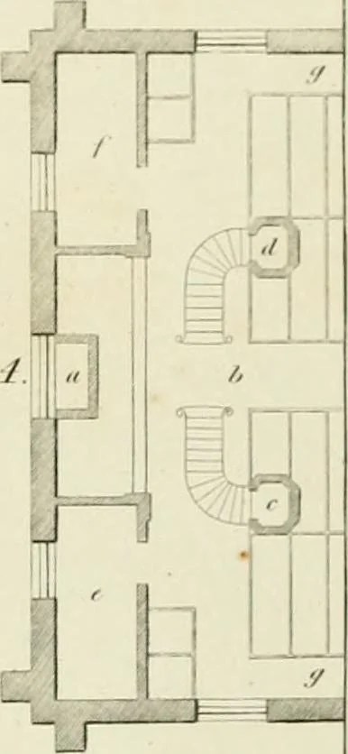An illustration from The modern architect : or, Every carpenter his own master ; embracing plans, elevations, specifications, framing, etc., for private houses, classic dwellings, churches, &c. to which is added a new system of stair-building, 1854, leaf 264