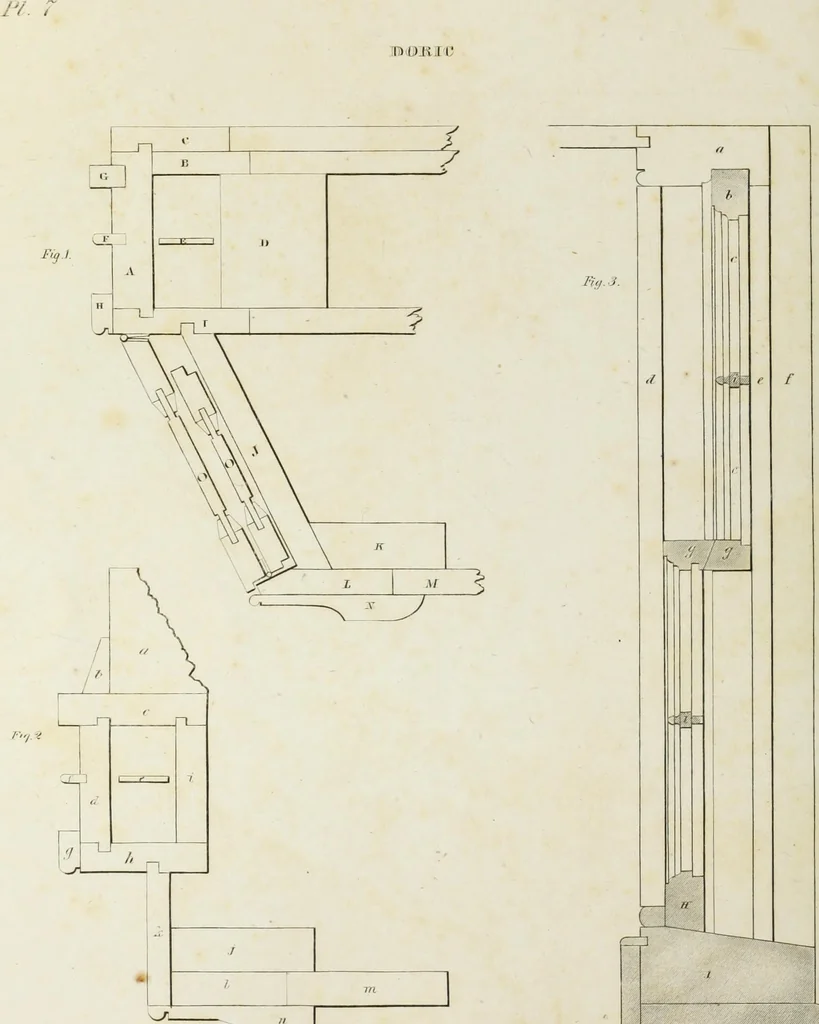 An illustration from The modern architect, or, Every carpenter his own master : embracing plans, elevations, specifications, framing, etc., for private houses, classic dwellings, churches, &c., to which added the new system of stair-building, 1855, leaf 151