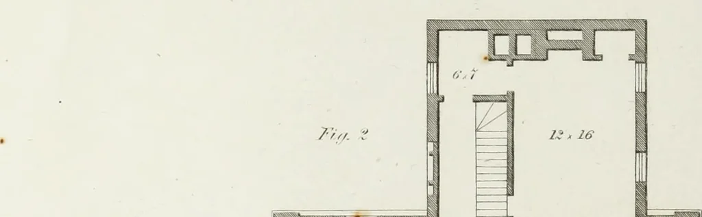 An illustration from The modern architect, or, Every carpenter his own master : embracing plans, elevations, specifications, framing, etc., for private houses, classic dwellings, churches, &c., to which added the new system of stair-building, 1855, leaf 179