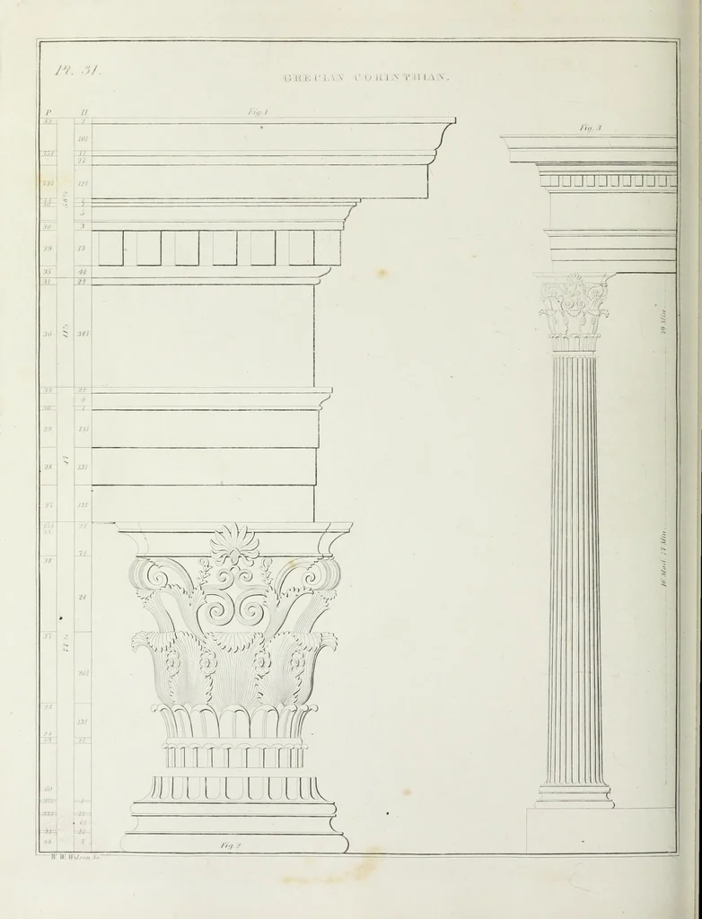 An illustration from The modern architect, or, Every carpenter his own master : embracing plans, elevations, specifications, framing, etc., for private houses, classic dwellings, churches, &c., to which added the new system of stair-building, 1855, leaf 199